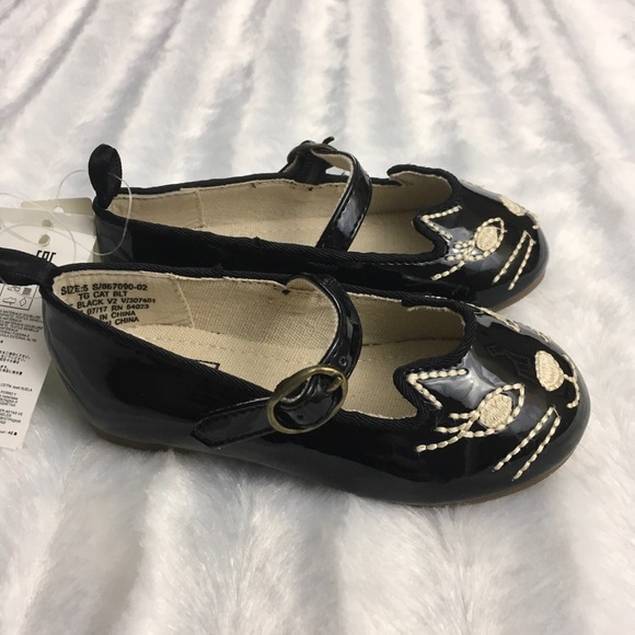 Baby Gap black patent cat Mary Janes dress shoes - Picture 5 of 7